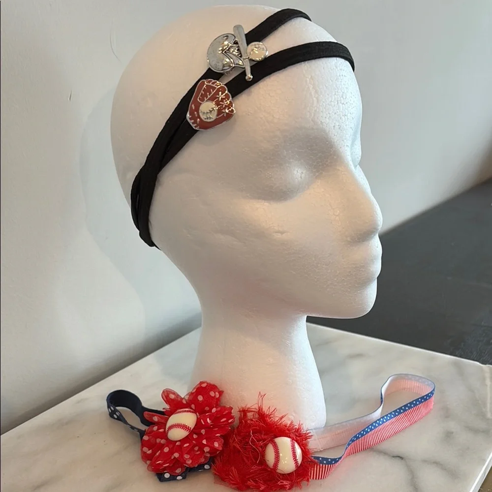 Red and Blue Hair Accessories with Patriotic Flair